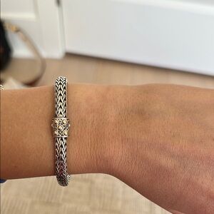 Silver Bracelet with Gold Accents
